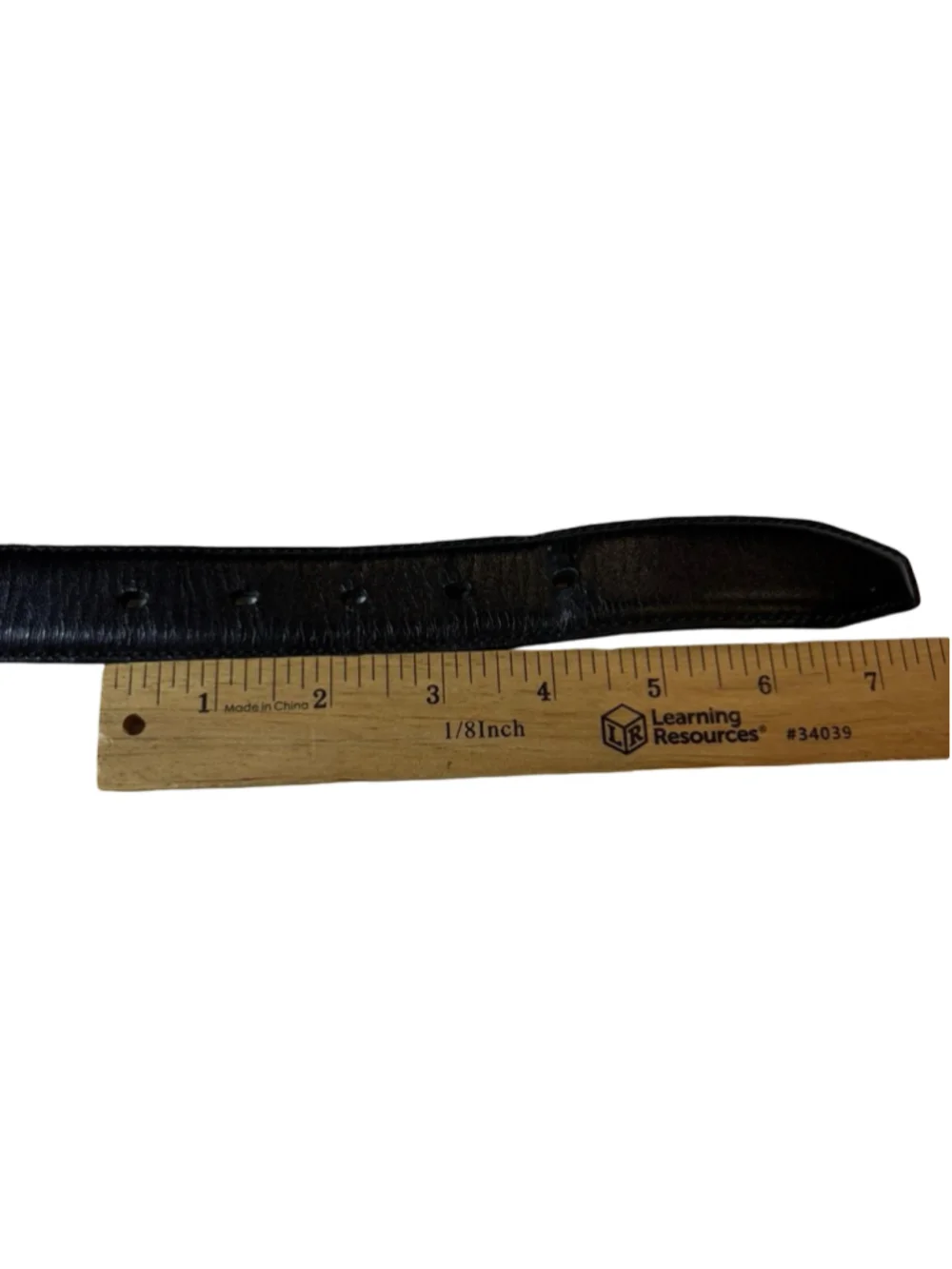 Johnston & Murphy Black Genuine Leather Dress Belt Size 28 Silver Buckle